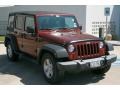 2007 Red Rock Crystal Pearl Jeep Wrangler Unlimited X  photo #14