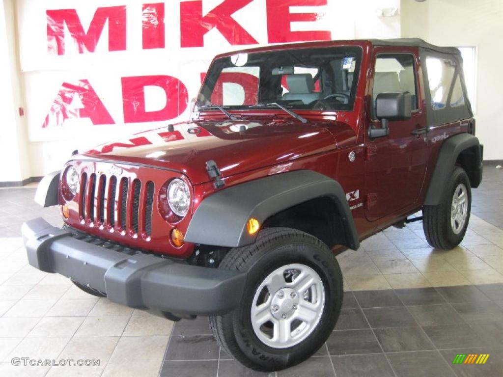 2009 Wrangler X 4x4 - Red Rock Crystal Pearl Coat / Dark Slate Gray/Medium Slate Gray photo #1