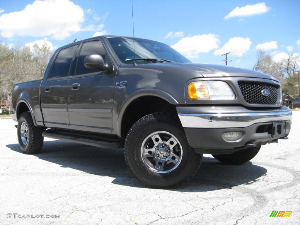 2002 F150 XLT SuperCrew 4x4 - Dark Shadow Grey Metallic / Dark Graphite photo #5