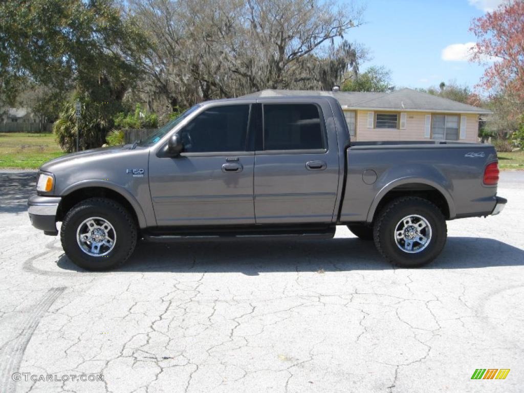 2002 F150 XLT SuperCrew 4x4 - Dark Shadow Grey Metallic / Dark Graphite photo #7