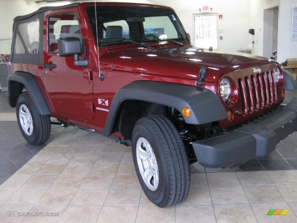 2009 Wrangler X 4x4 - Red Rock Crystal Pearl Coat / Dark Slate Gray/Medium Slate Gray photo #7
