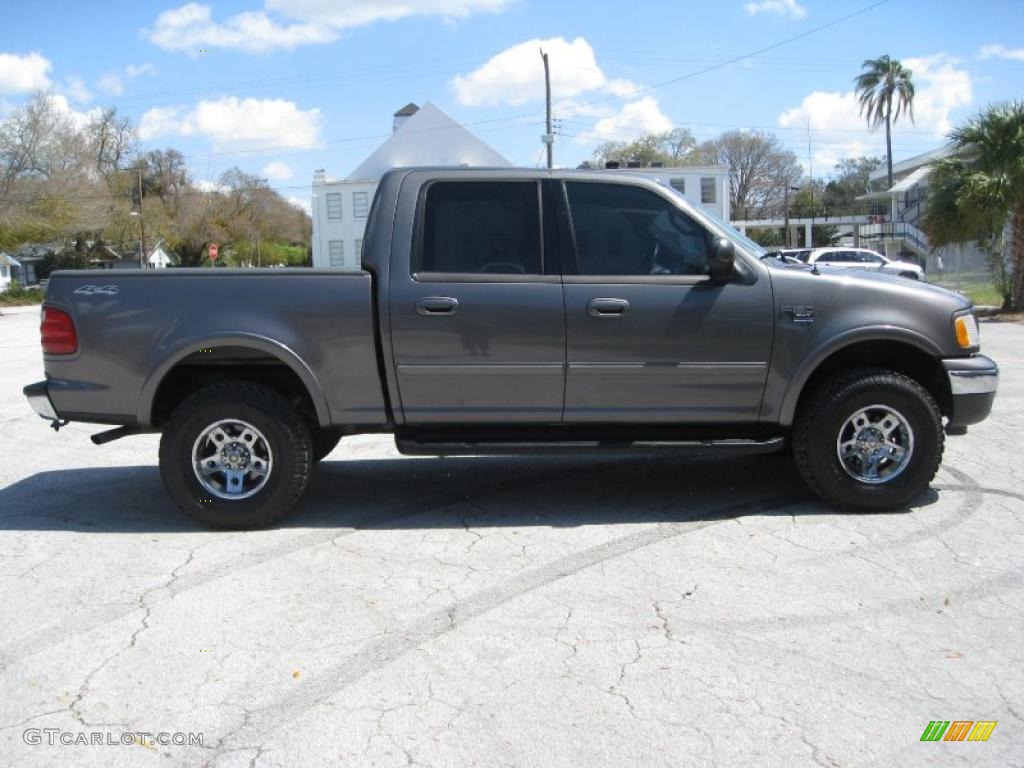 2002 F150 XLT SuperCrew 4x4 - Dark Shadow Grey Metallic / Dark Graphite photo #8