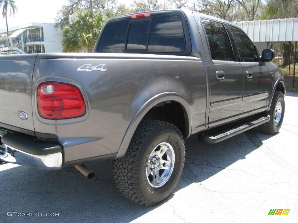 2002 F150 XLT SuperCrew 4x4 - Dark Shadow Grey Metallic / Dark Graphite photo #10