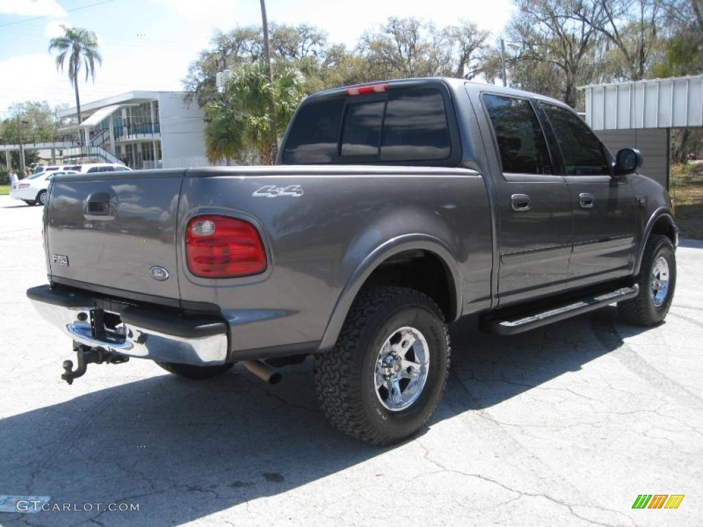 2002 F150 XLT SuperCrew 4x4 - Dark Shadow Grey Metallic / Dark Graphite photo #12