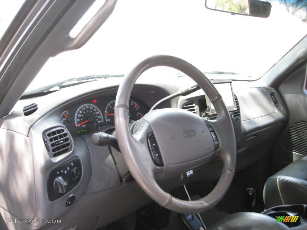 2002 F150 XLT SuperCrew 4x4 - Dark Shadow Grey Metallic / Dark Graphite photo #31