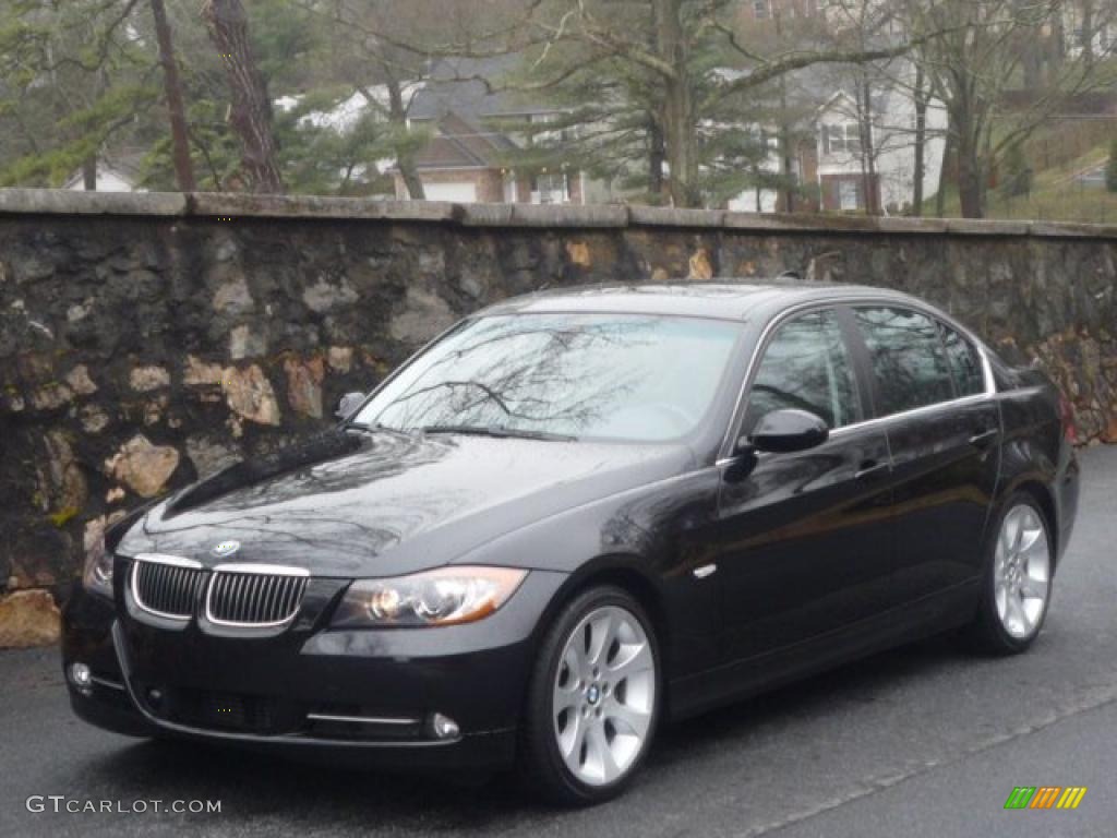 2007 3 Series 335i Sedan - Black Sapphire Metallic / Black photo #4