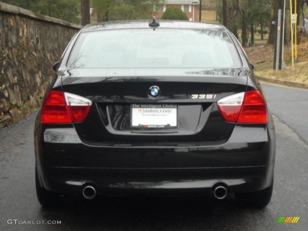 2007 3 Series 335i Sedan - Black Sapphire Metallic / Black photo #6