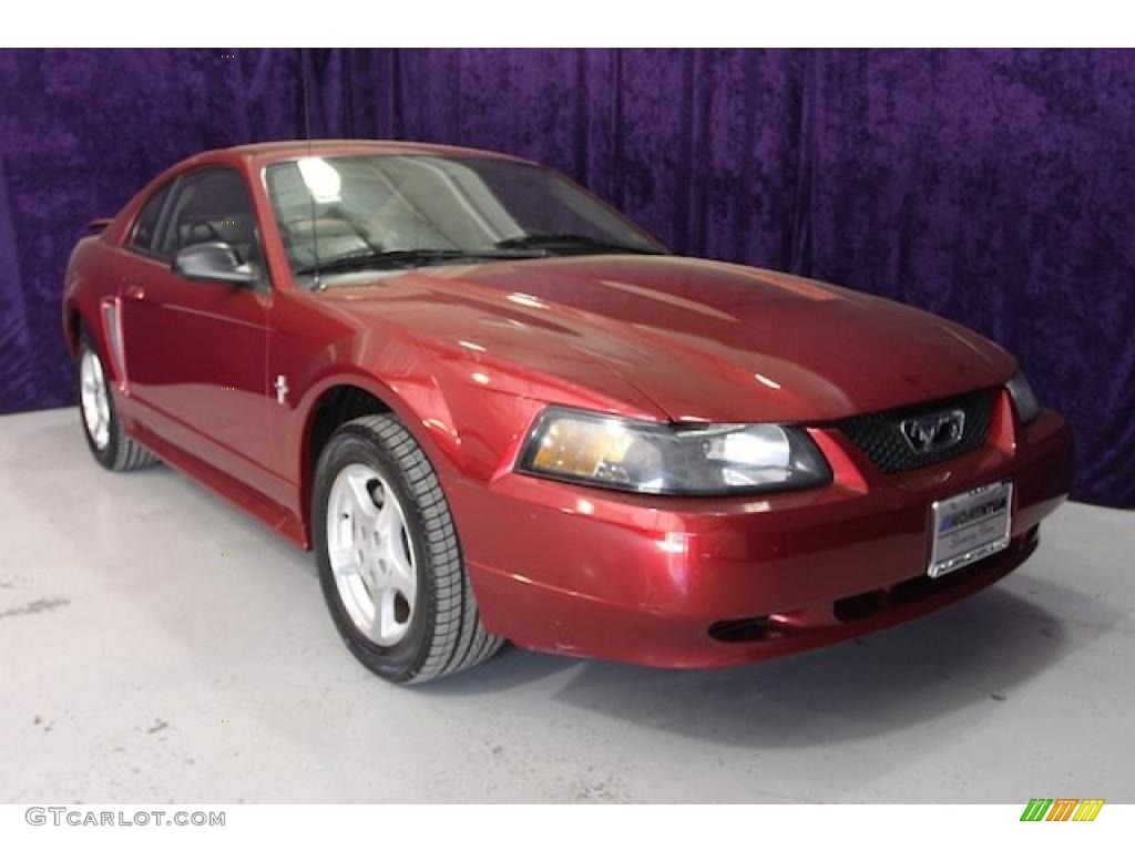 2003 Mustang V6 Coupe - Redfire Metallic / Medium Parchment photo #1