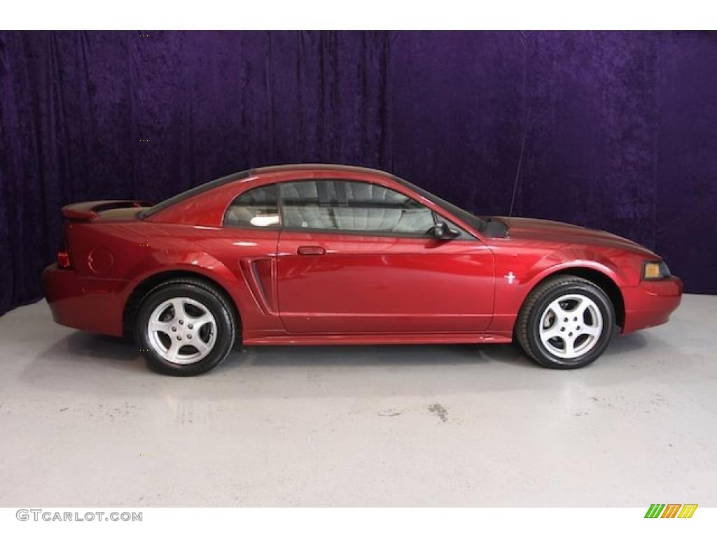 2003 Mustang V6 Coupe - Redfire Metallic / Medium Parchment photo #2