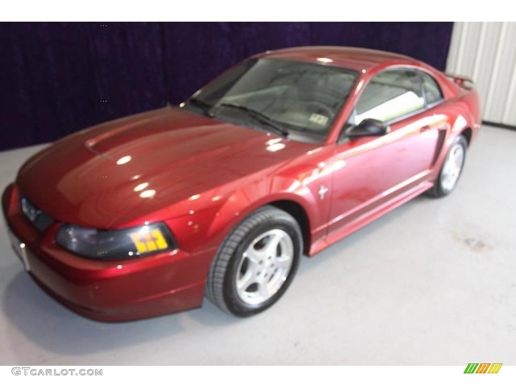 2003 Mustang V6 Coupe - Redfire Metallic / Medium Parchment photo #3