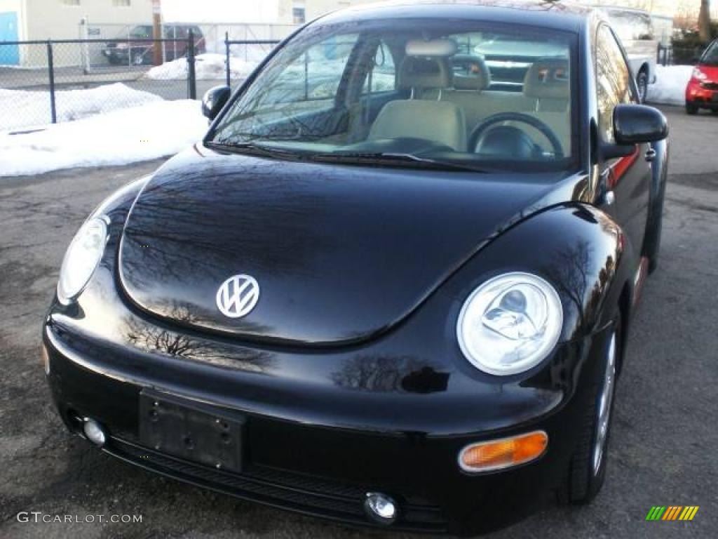 1999 New Beetle GLS TDI Coupe - Black / Cream photo #4