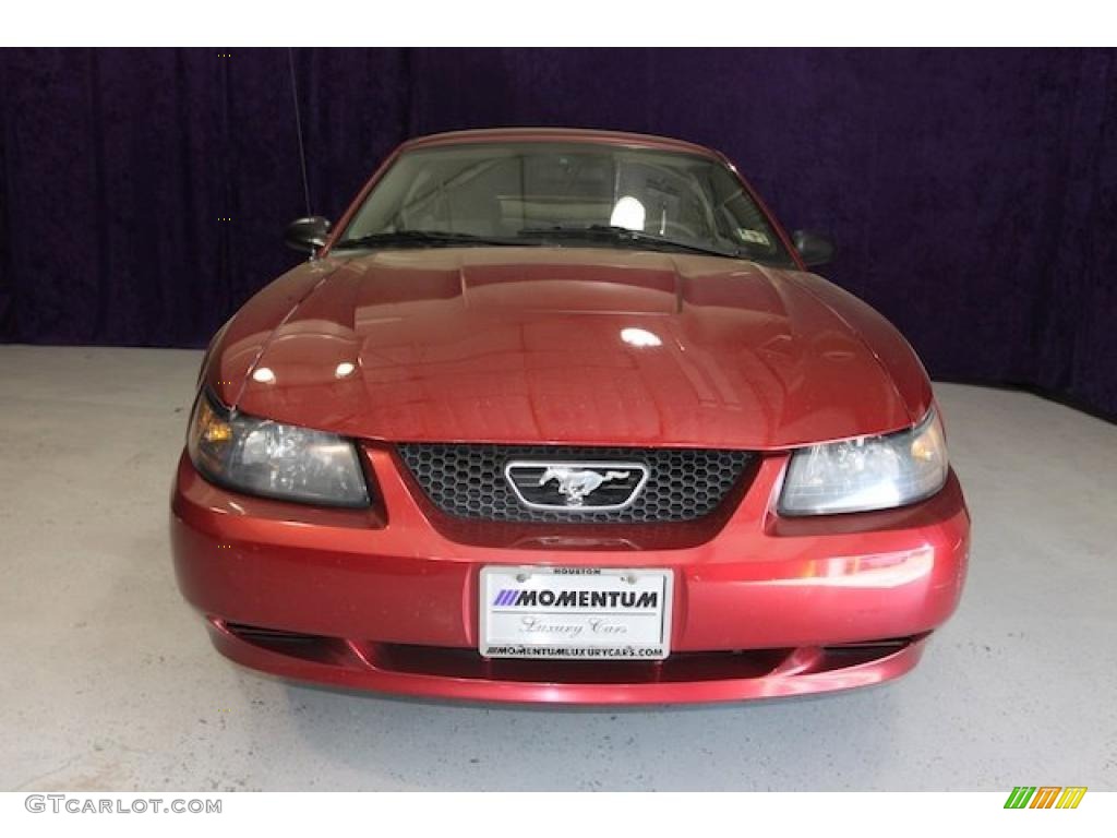 2003 Mustang V6 Coupe - Redfire Metallic / Medium Parchment photo #17