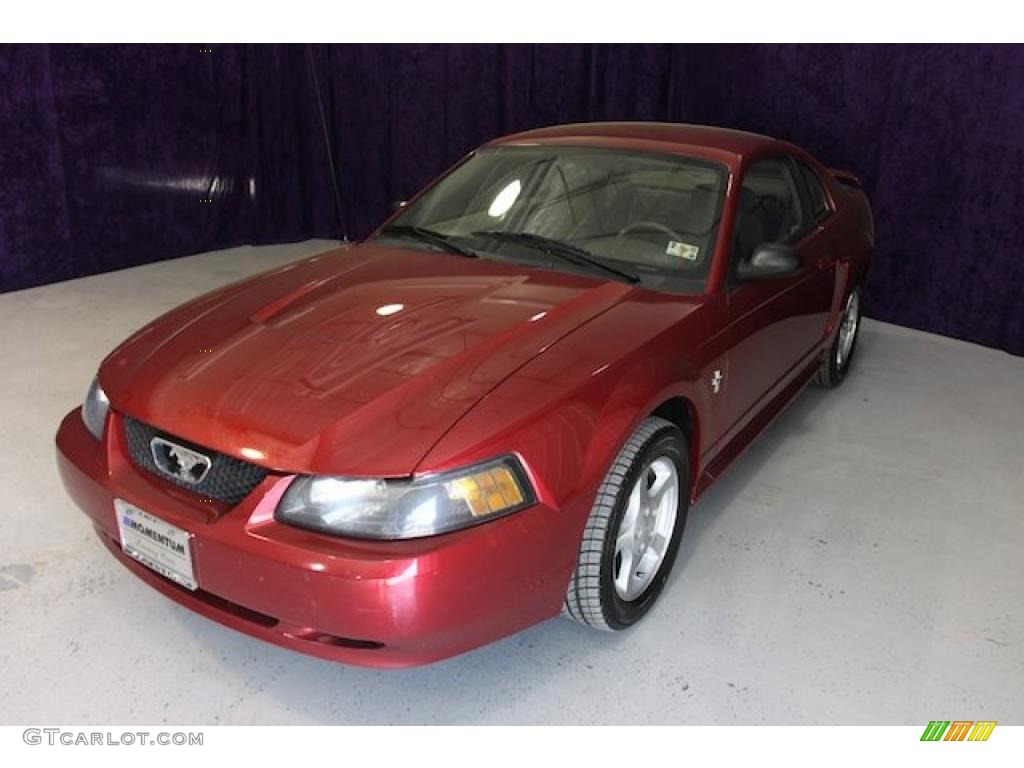 2003 Mustang V6 Coupe - Redfire Metallic / Medium Parchment photo #20