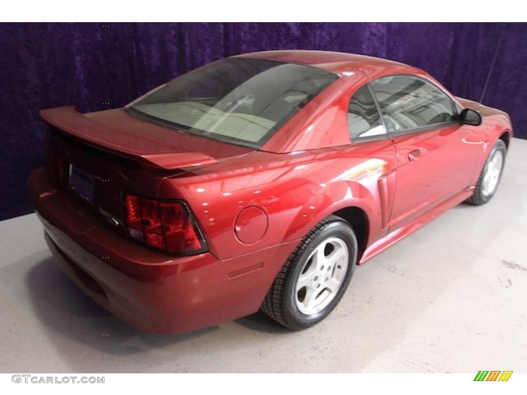 2003 Mustang V6 Coupe - Redfire Metallic / Medium Parchment photo #25