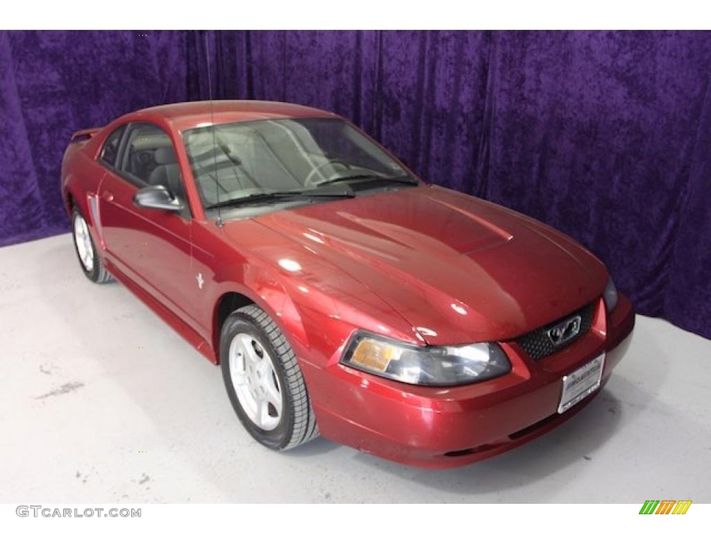 2003 Mustang V6 Coupe - Redfire Metallic / Medium Parchment photo #27