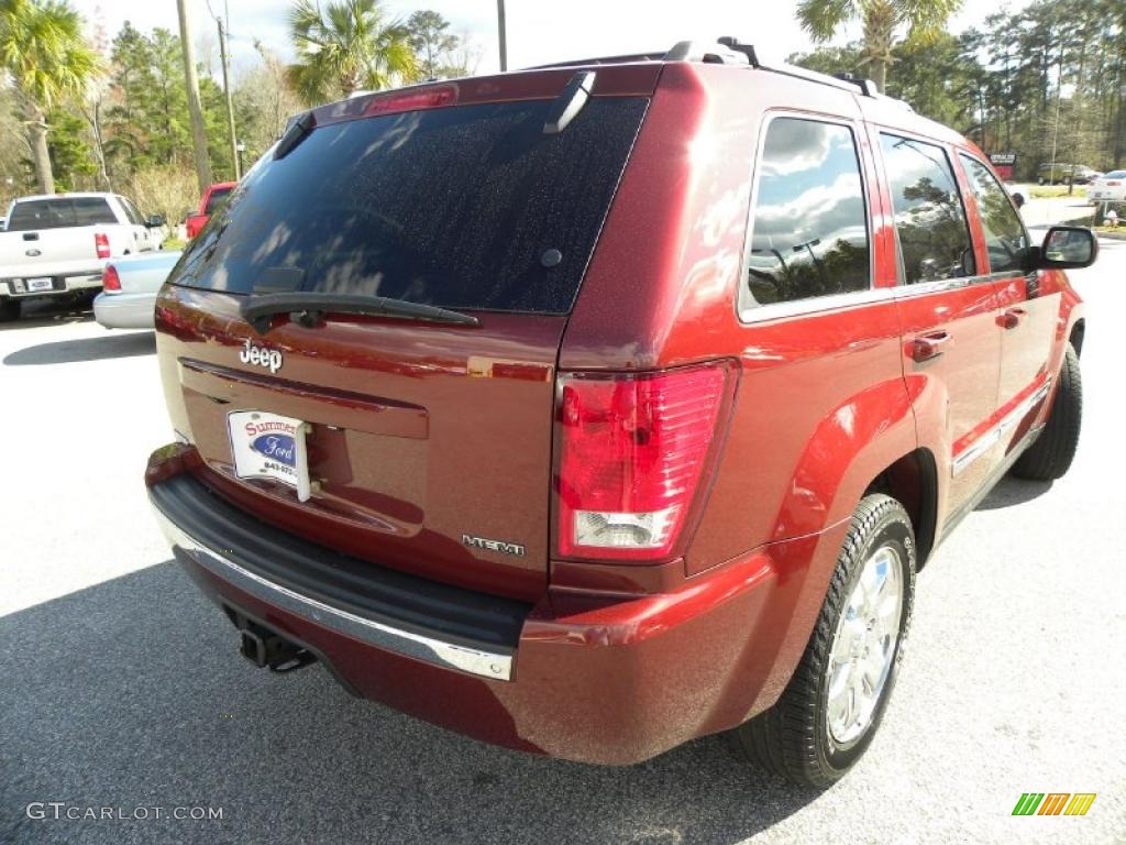 2008 Grand Cherokee Limited - Red Rock Crystal Pearl / Dark Khaki/Light Graystone photo #14