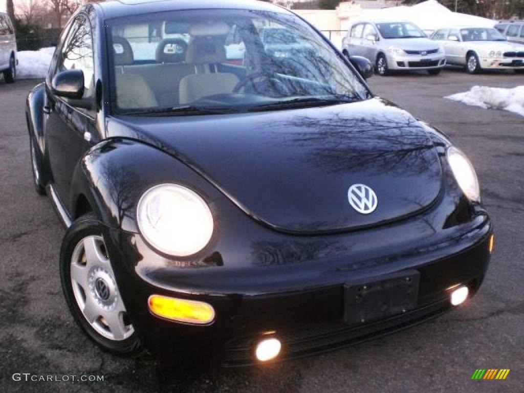 1999 New Beetle GLS TDI Coupe - Black / Cream photo #57