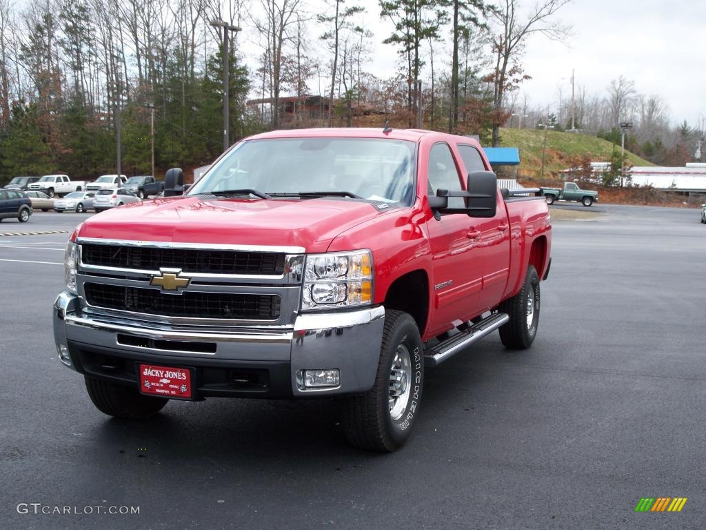 2009 Silverado 2500HD LTZ Crew Cab 4x4 - Victory Red / Ebony photo #12