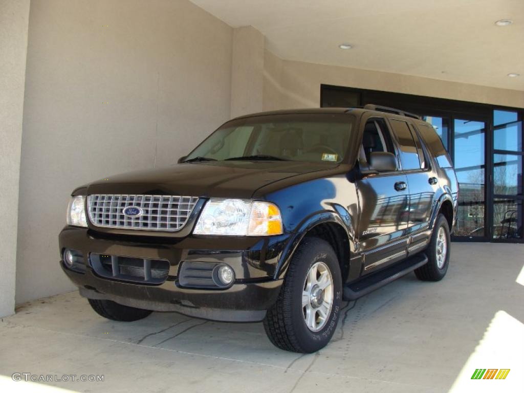 2002 Explorer Limited 4x4 - Black Clearcoat / Graphite photo #1