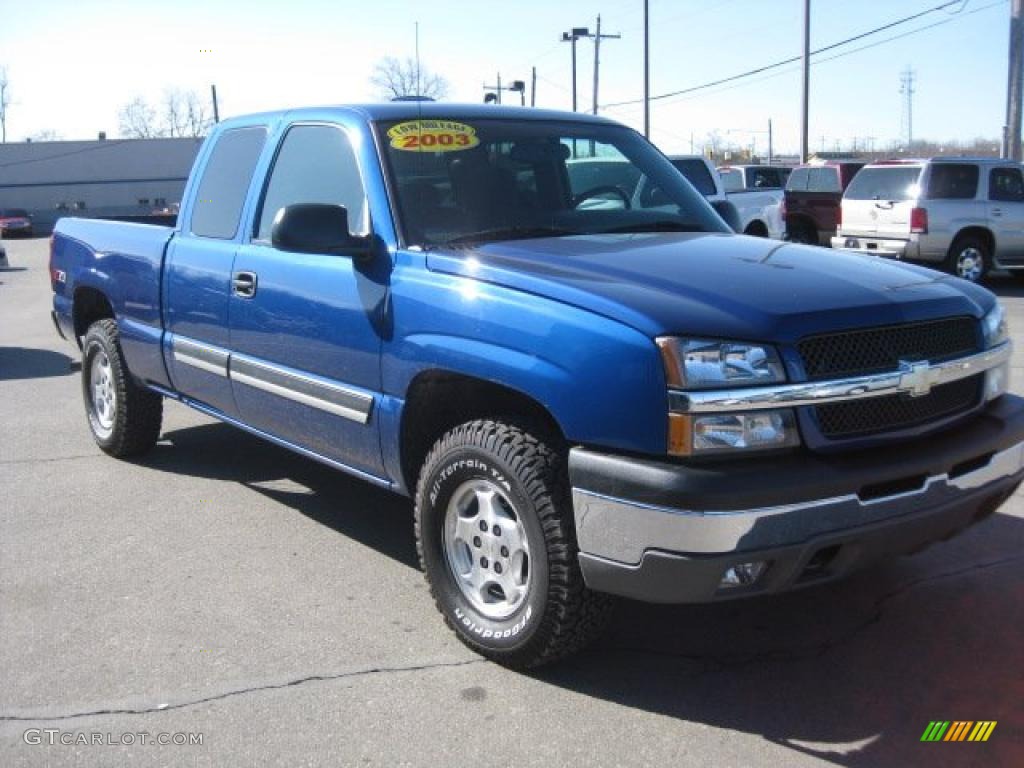 2003 Silverado 1500 Z71 Extended Cab 4x4 - Arrival Blue Metallic / Dark Charcoal photo #5