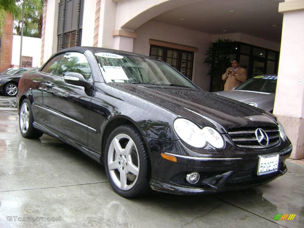 2006 CLK 500 Cabriolet - Obsidian Black Metallic / Black photo #1