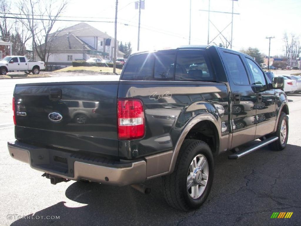 2004 F150 XLT SuperCrew 4x4 - Aspen Green Metallic / Tan photo #3