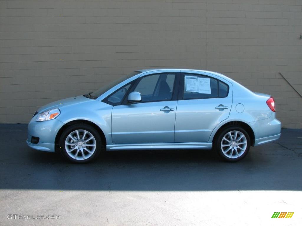 2009 SX4 Touring Sport Sedan - Vapor Blue Metallic / Black photo #1