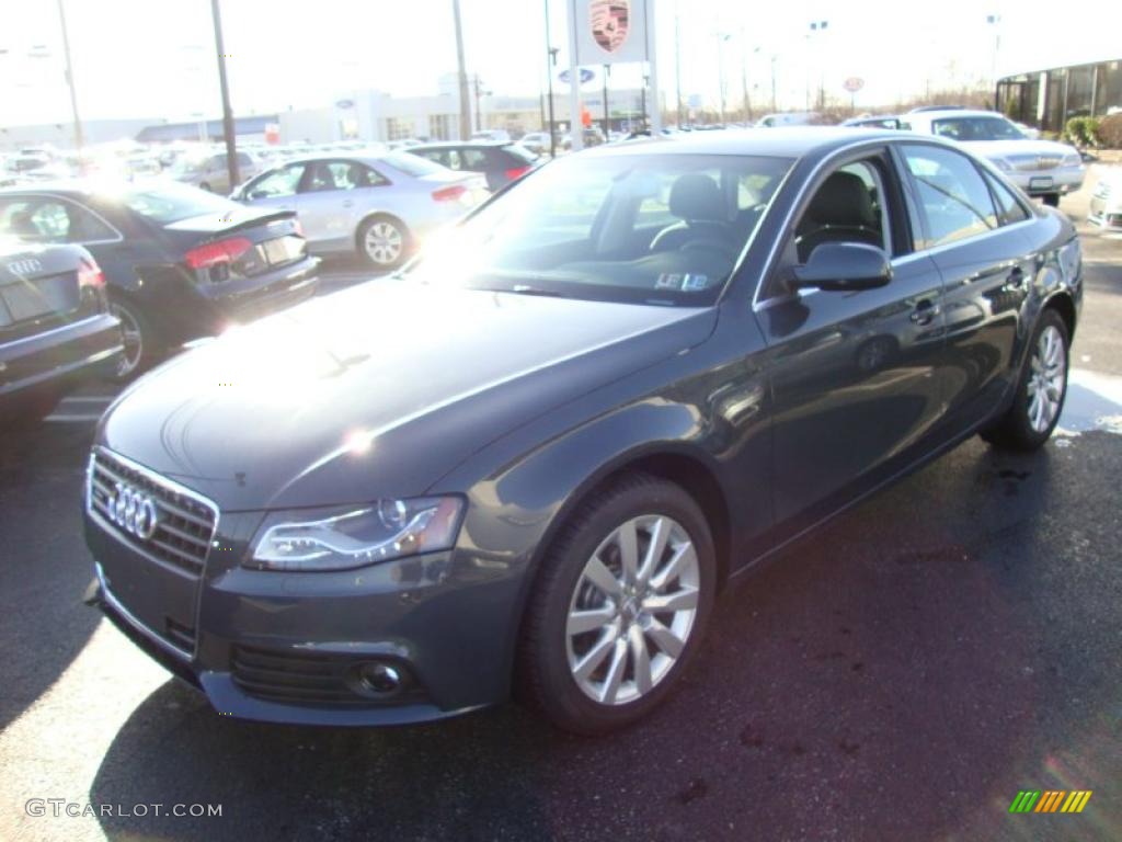 2010 A4 2.0T quattro Sedan - Meteor Gray Pearl Effect / Black photo #2