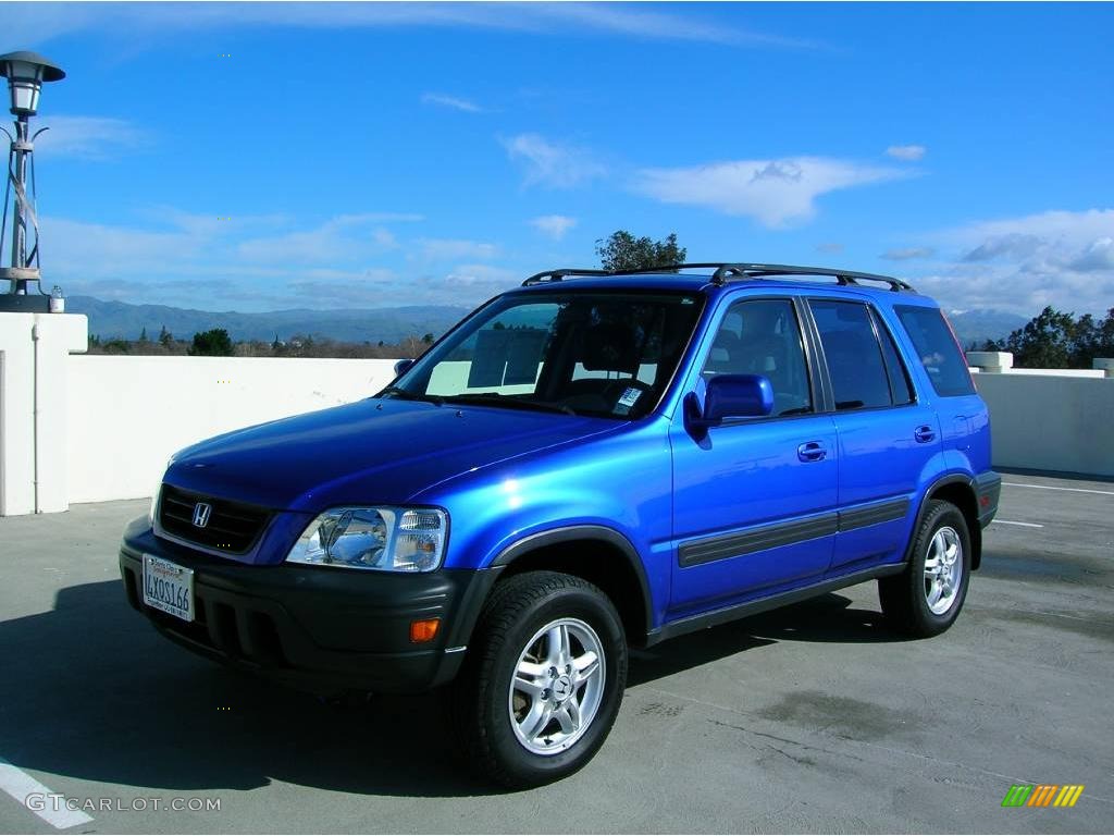 2000 CR-V EX 4WD - Electron Blue Pearl / Dark Gray photo #1