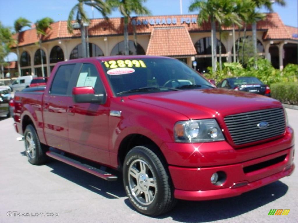 2007 F150 FX2 Sport SuperCrew - Redfire Metallic / Black photo #1