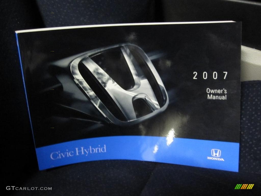 2007 Civic Hybrid Sedan - Alabaster Silver Metallic / Black photo #8