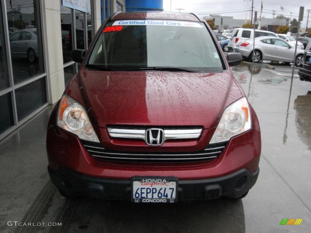 2008 CR-V EX 4WD - Tango Red Pearl / Gray photo #8