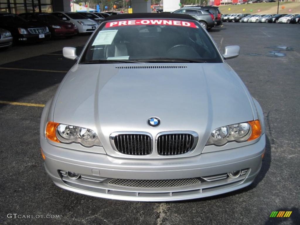 2001 3 Series 330i Convertible - Titanium Silver Metallic / Black photo #9