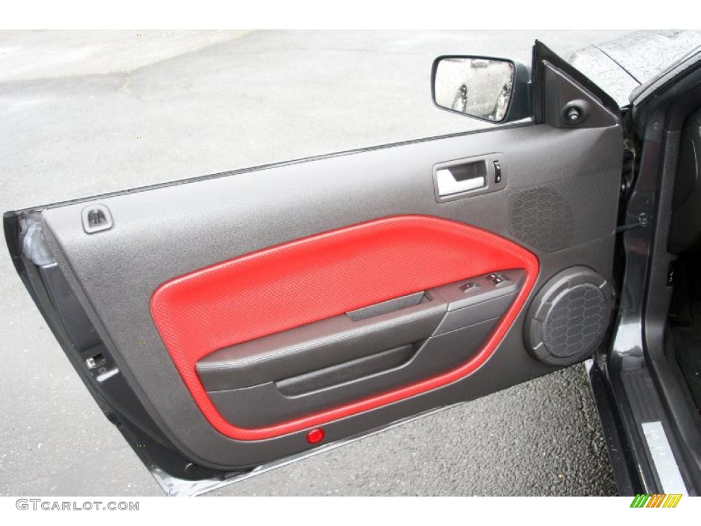 2007 Mustang GT Premium Convertible - Alloy Metallic / Black/Red photo #13