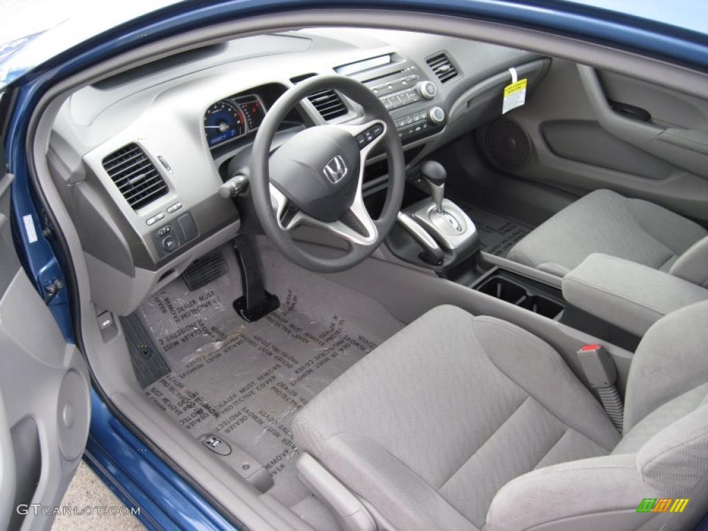 2010 Civic LX Coupe - Atomic Blue Metallic / Gray photo #5
