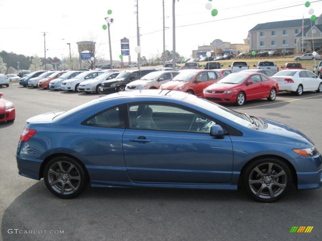 2006 Civic EX Coupe - Atomic Blue Metallic / Gray photo #6