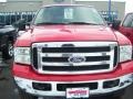 2005 Red Ford F350 Super Duty XLT SuperCab 4x4  photo #2