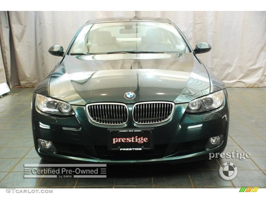 2008 3 Series 328xi Coupe - Deep Green Metallic / Beige photo #9