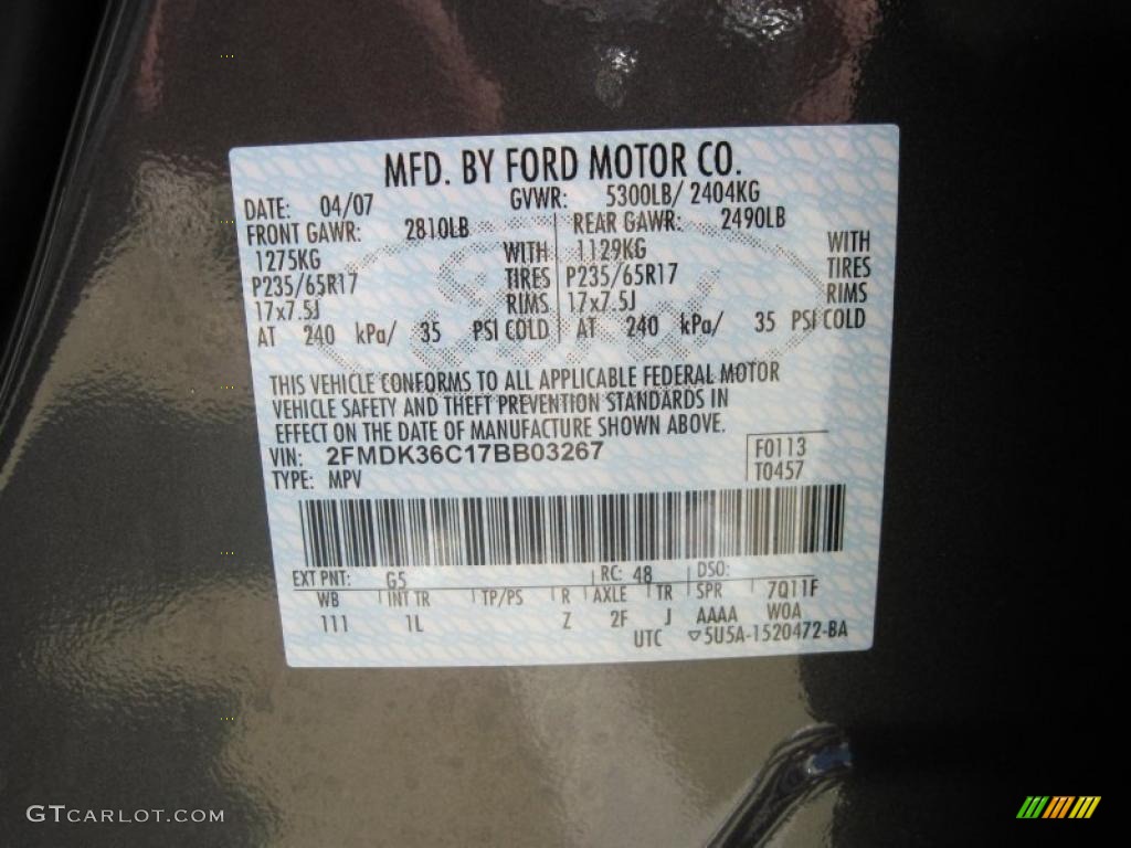 2007 Edge SE - Carbon Metallic / Medium Light Stone photo #13