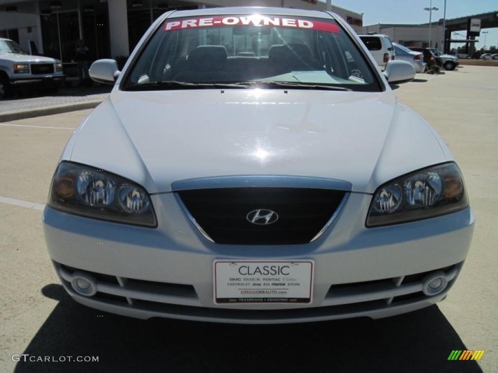 2006 Elantra GLS Sedan - Nordic White / Gray photo #5