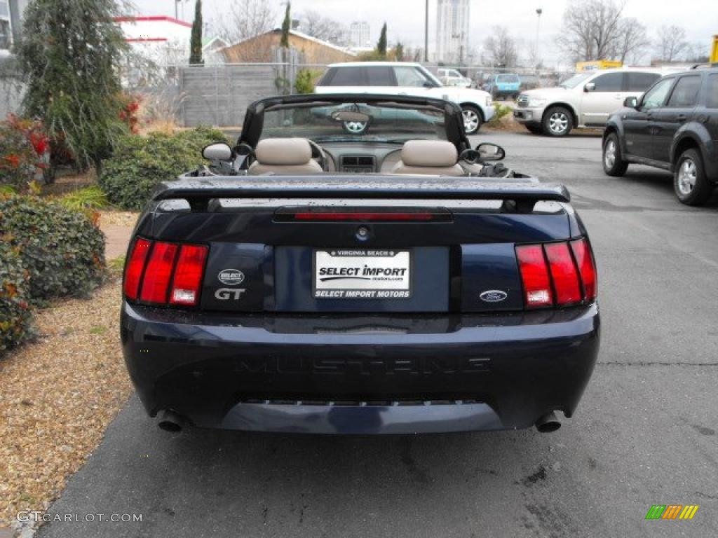2002 Mustang GT Convertible - True Blue Metallic / Medium Graphite photo #6