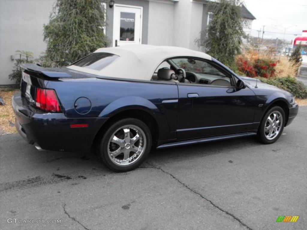 2002 Mustang GT Convertible - True Blue Metallic / Medium Graphite photo #9