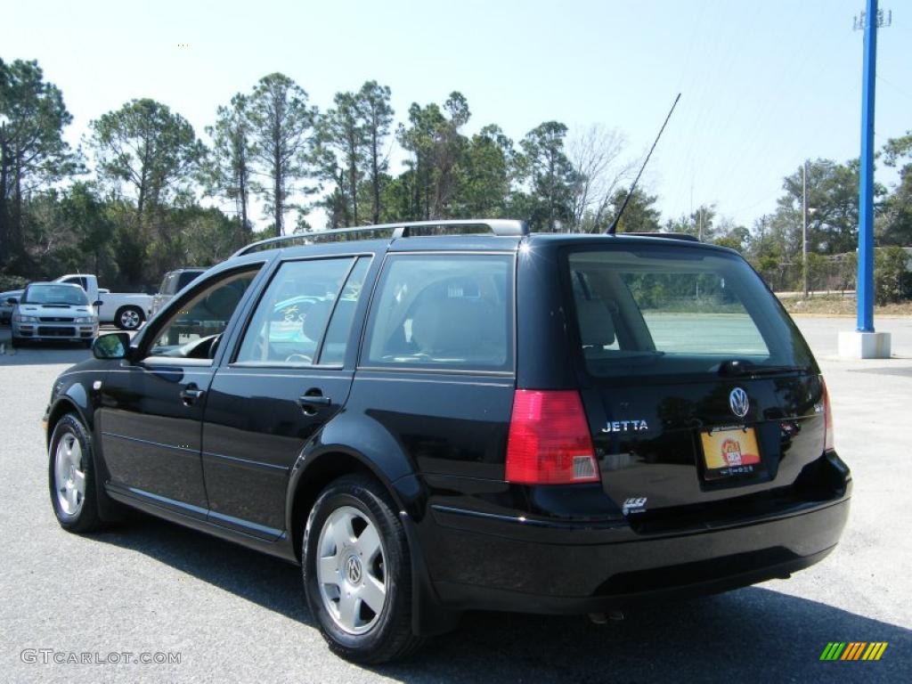 2002 Jetta GLS 1.8T Wagon - Black / Beige photo #3