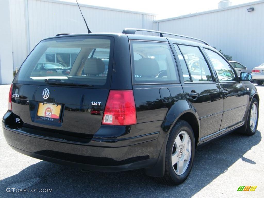 2002 Jetta GLS 1.8T Wagon - Black / Beige photo #5