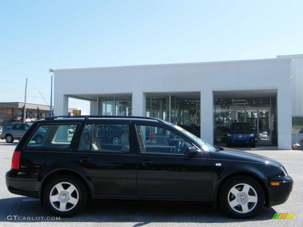 2002 Jetta GLS 1.8T Wagon - Black / Beige photo #6