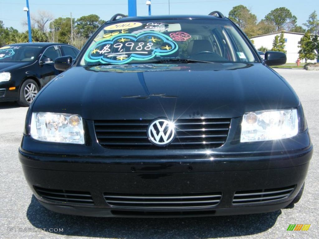 2002 Jetta GLS 1.8T Wagon - Black / Beige photo #8