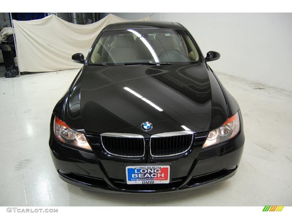 2008 3 Series 328i Sedan - Black Sapphire Metallic / Beige photo #5