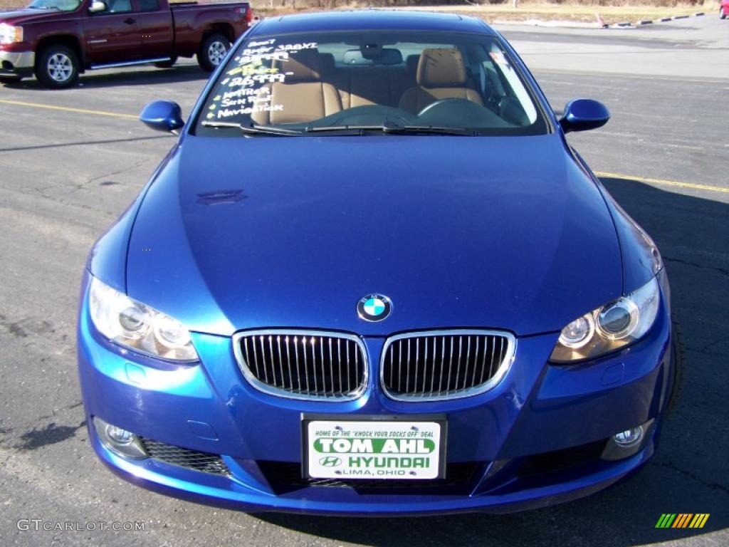 2007 3 Series 328xi Coupe - Montego Blue Metallic / Terra/Black Dakota Leather photo #5