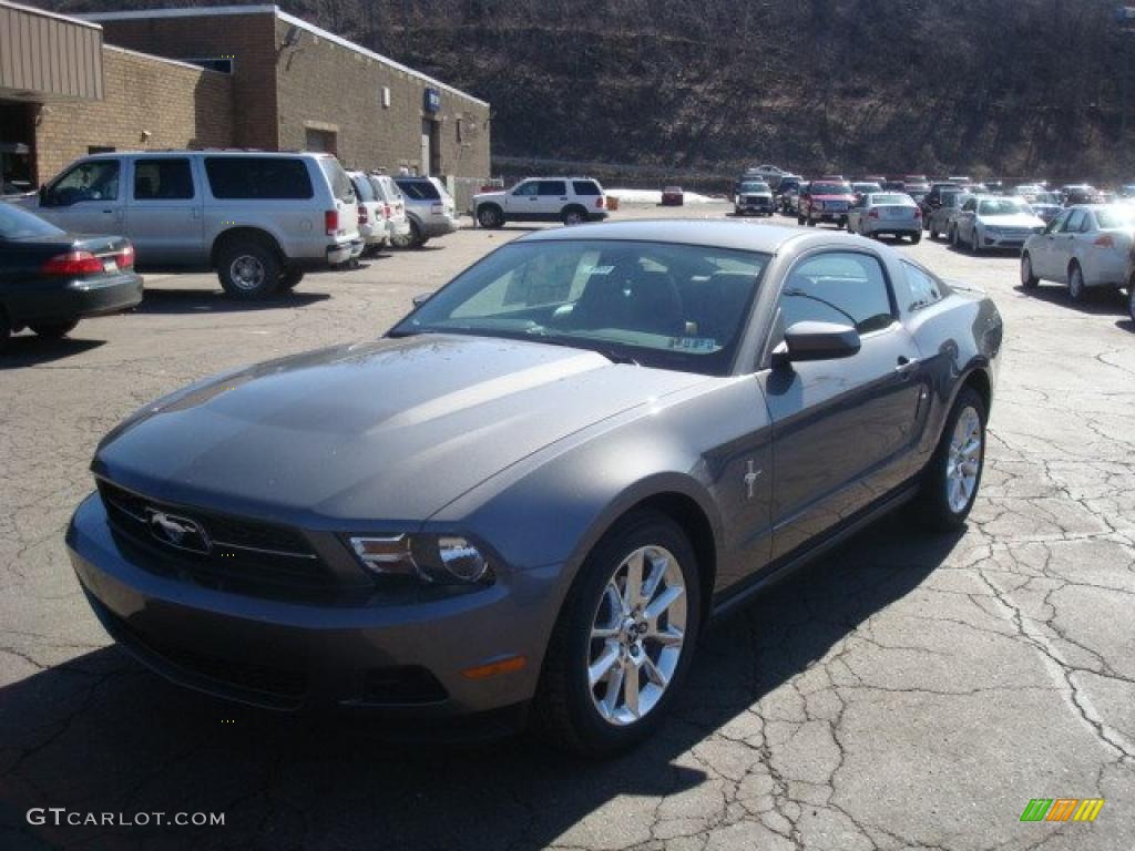 2010 Mustang V6 Coupe - Sterling Grey Metallic / Saddle photo #10