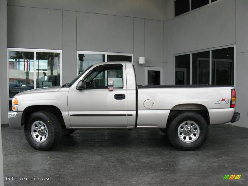 2006 Sierra 1500 SL Regular Cab 4x4 - Silver Birch Metallic / Dark Pewter photo #6